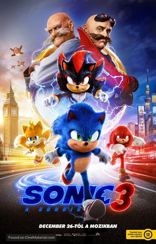 Sonic the Hedgehog 3 - Hungarian Movie Poster