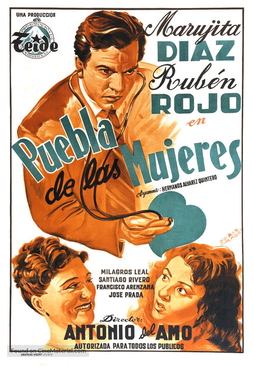 Puebla de las mujeres - Spanish Movie Poster