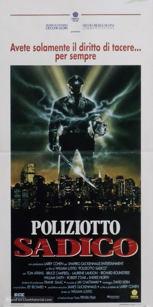 Maniac Cop - Italian Movie Poster