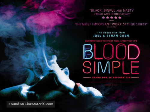 Blood Simple - British Movie Poster