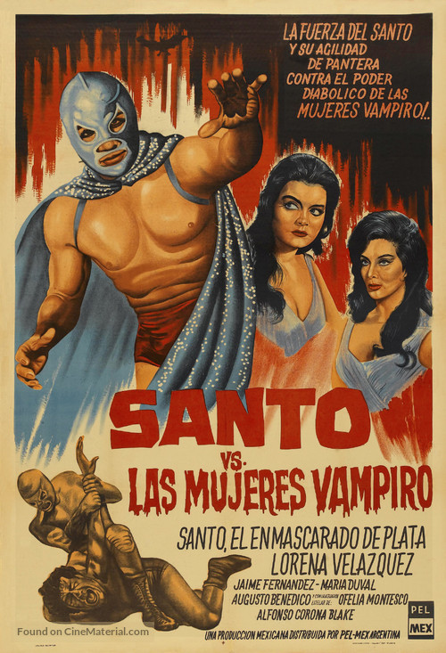 Santo vs. las mujeres vampiro - Mexican Movie Poster