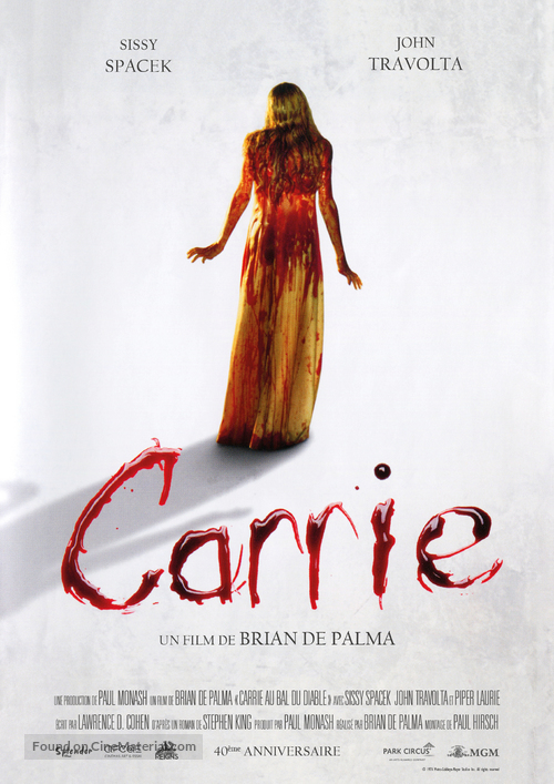 Carrie - French Re-release movie poster