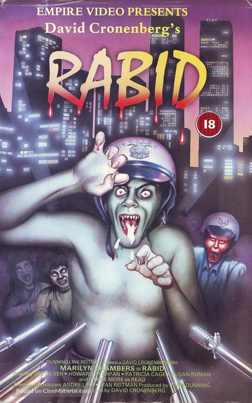 Rabid - British VHS movie cover