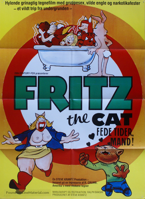 Fritz the Cat - Danish Movie Poster