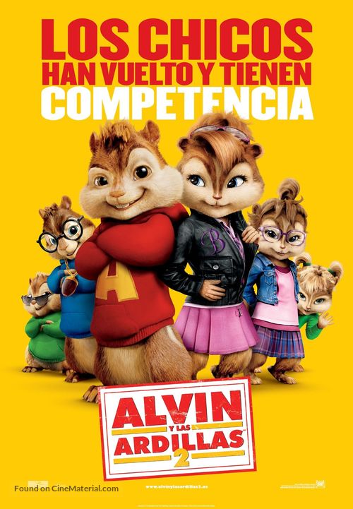 Alvin and the Chipmunks: The Squeakquel - Spanish Movie Poster