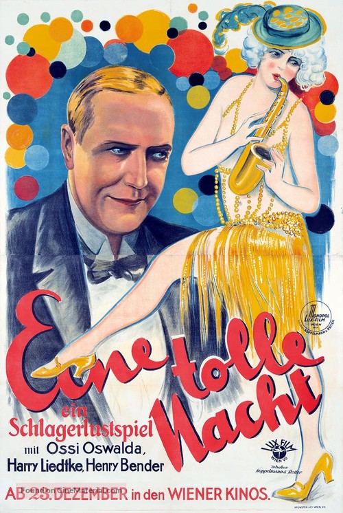 Eine tolle Nacht - German Movie Poster