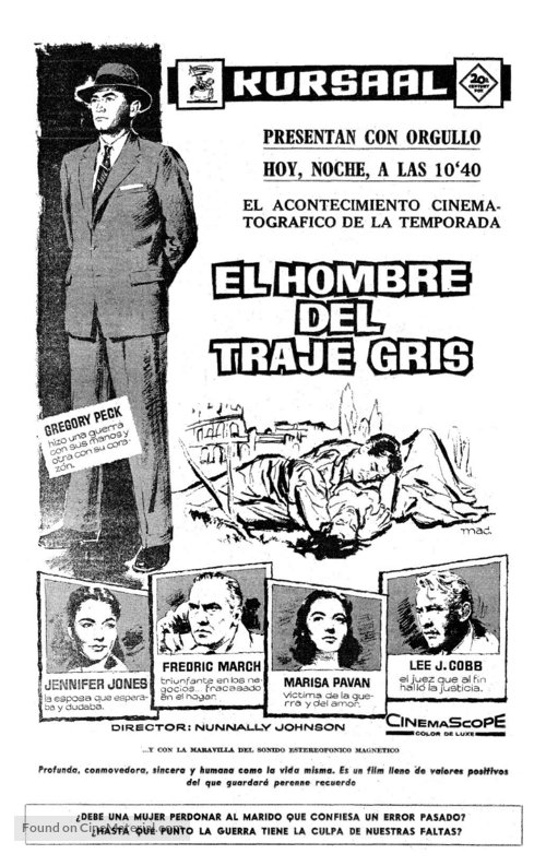 The Man in the Gray Flannel Suit - Spanish poster