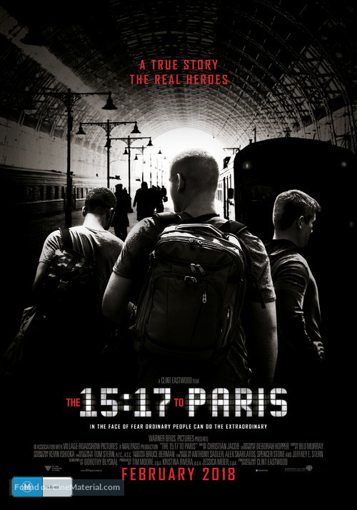 The 15:17 to Paris - Australian Movie Poster
