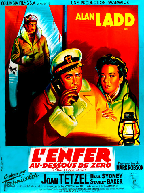Hell Below Zero - French Movie Poster