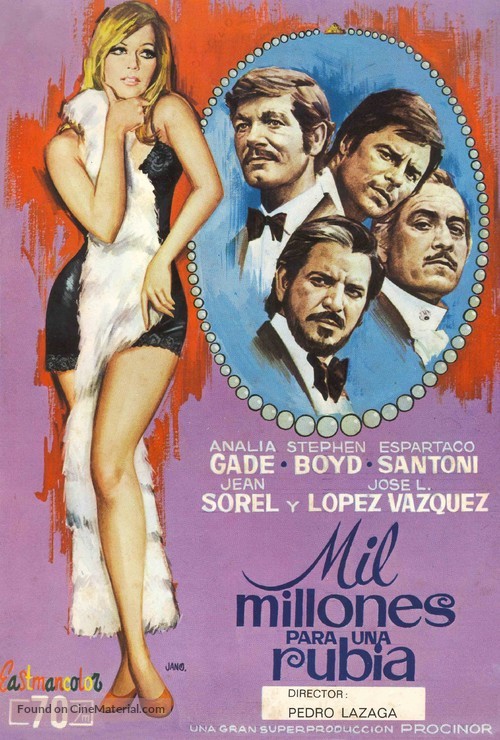 Mil millones para una rubia - Spanish Movie Poster