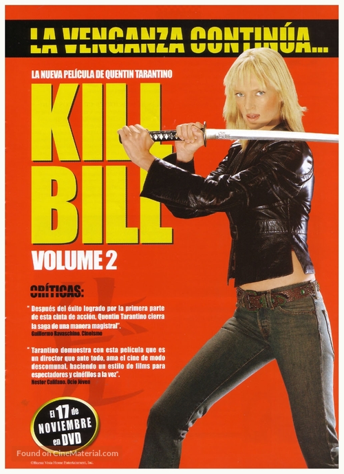 Kill Bill: Vol. 2 - Spanish Movie Poster