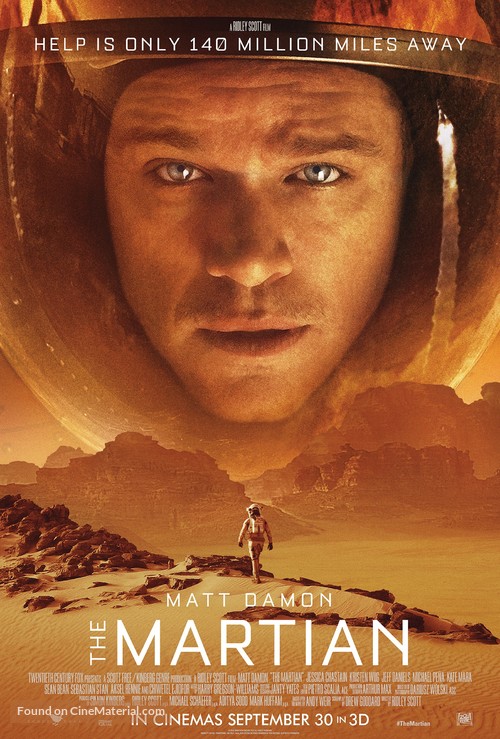 The Martian - British Movie Poster
