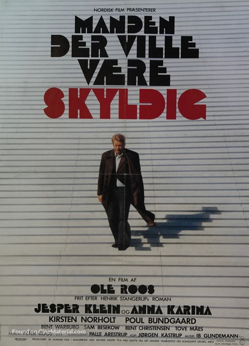 Manden der ville v&aelig;re skyldig - Danish Movie Poster