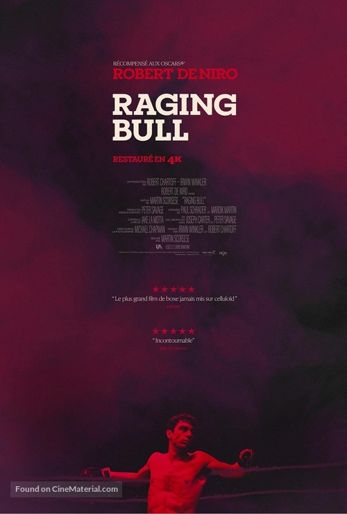 Raging Bull - French Re-release movie poster