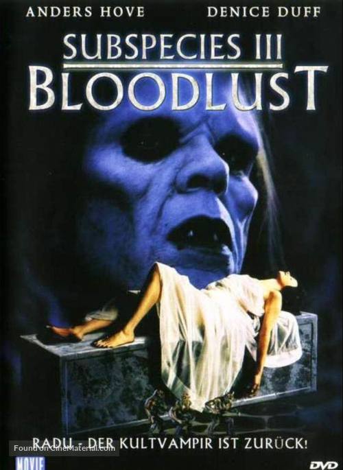 Bloodlust: Subspecies III - German DVD movie cover