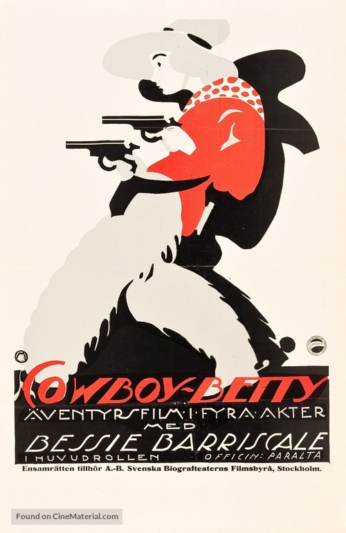 Two-Gun Betty - Swedish Movie Poster