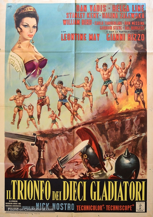 Trionfo dei dieci gladiatori, Il - Italian Movie Poster