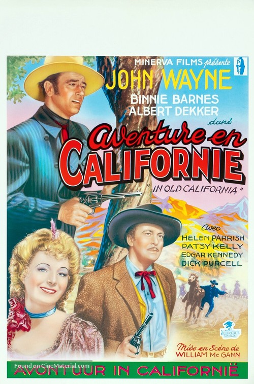 In Old California - Belgian Movie Poster