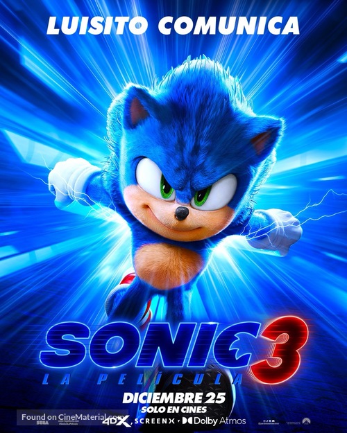 Sonic the Hedgehog 3 - Mexican Movie Poster