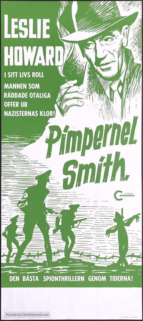 &#039;Pimpernel&#039; Smith - Swedish poster