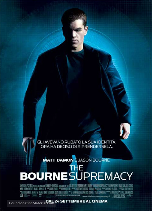 The Bourne Supremacy - Italian Movie Poster