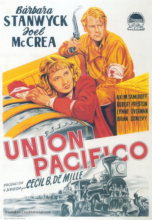 Union Pacific - Spanish Movie Poster