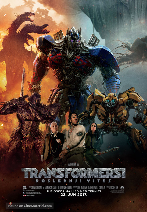 Transformers: The Last Knight - Serbian Movie Poster