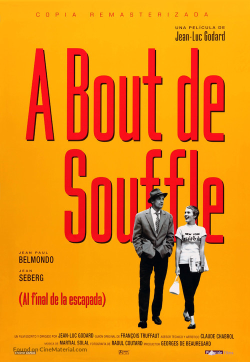 &Agrave; bout de souffle - Spanish Re-release movie poster