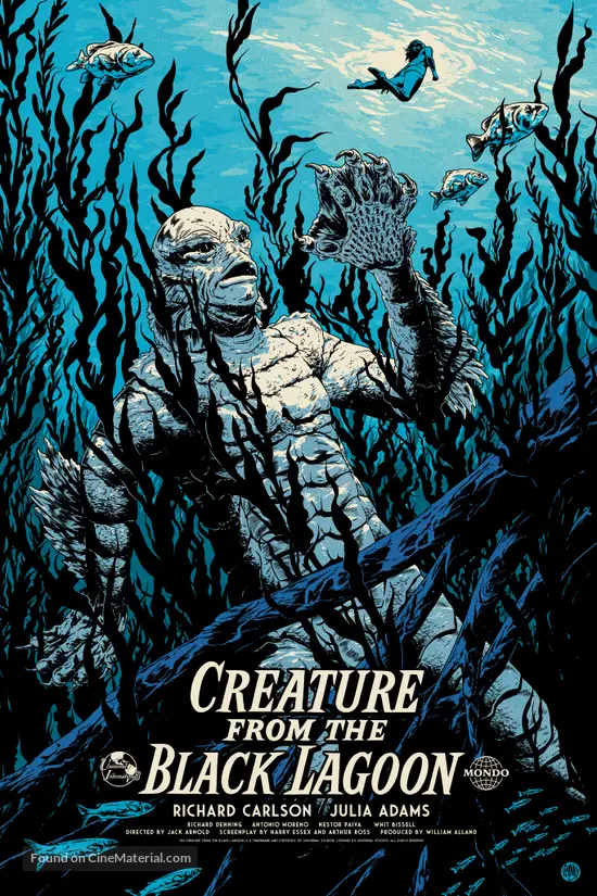 Creature From The Black Lagoon 1954 Movie Poster creature-from-the-black-lagoon-1954-movie-poster