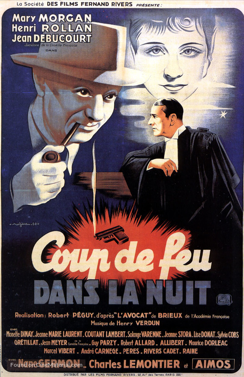 Coup de feu dans la nuit - French Movie Poster