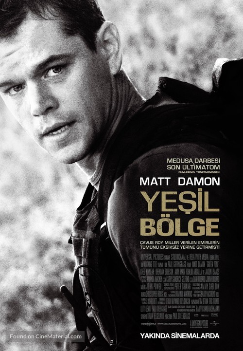 Green Zone - Turkish Movie Poster