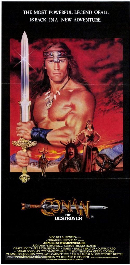 Conan The Destroyer - Australian Movie Poster