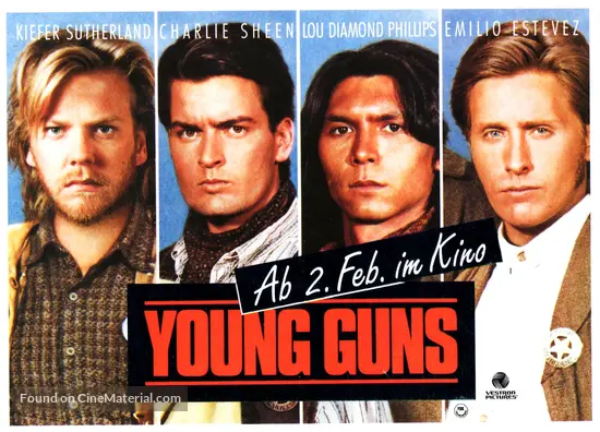 Young Guns 1988 German Movie Poster