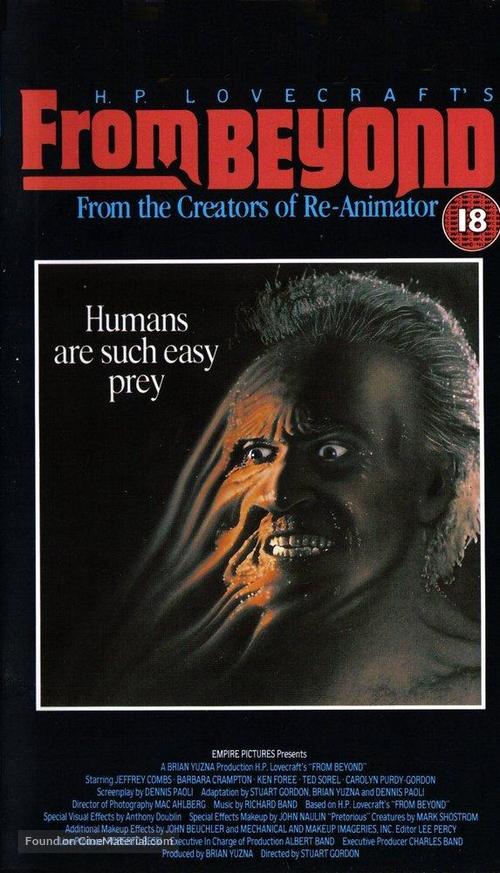 From Beyond - British VHS movie cover
