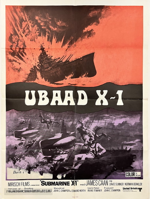 Submarine X-1 - Danish Movie Poster