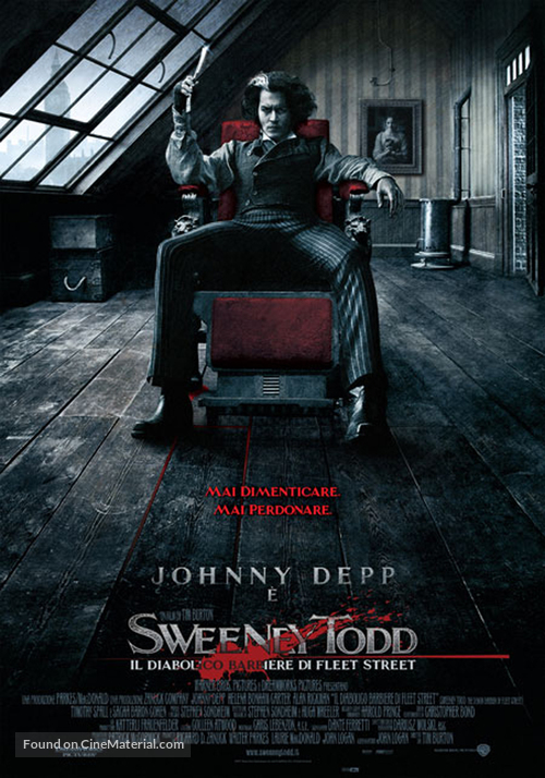 Sweeney Todd: The Demon Barber of Fleet Street - Italian Movie Poster