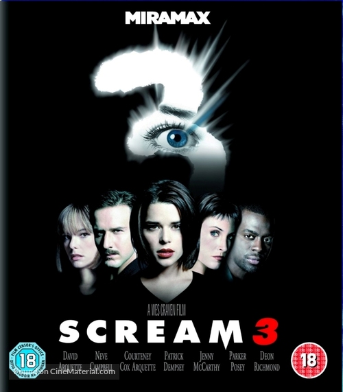 Scream 3 - British Blu-Ray movie cover