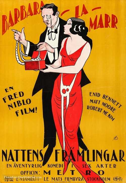 Strangers of the Night - Swedish Movie Poster