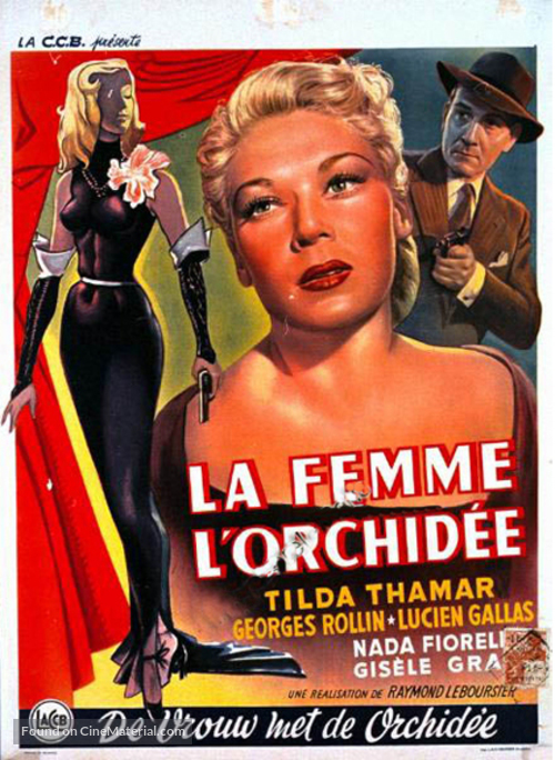 La femme &agrave; l&#039;orchid&eacute;e - Belgian Movie Poster