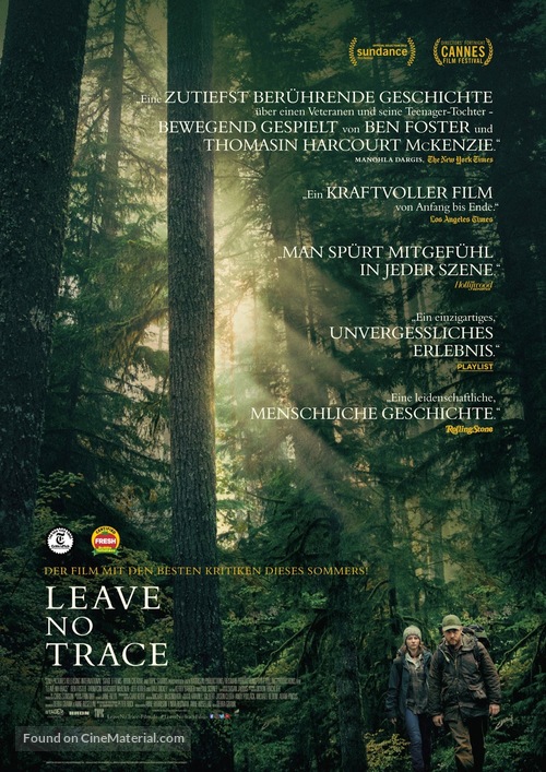 Leave No Trace - German Movie Poster