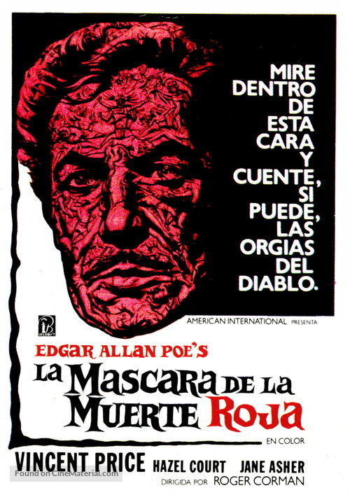 The Masque of the Red Death - Spanish Theatrical movie poster