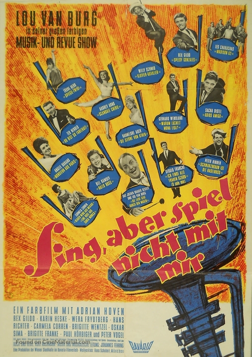 Sing, aber spiel nicht mit mir - German Movie Poster