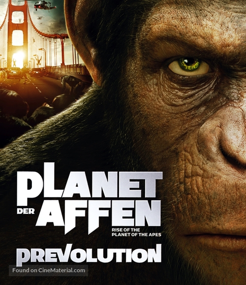 Rise of the Planet of the Apes - German Blu-Ray movie cover