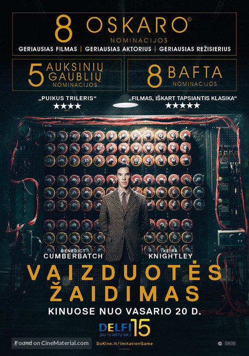 The Imitation Game - Lithuanian Movie Poster