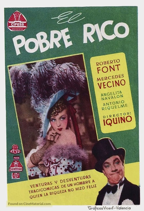 El pobre rico - Spanish Movie Poster