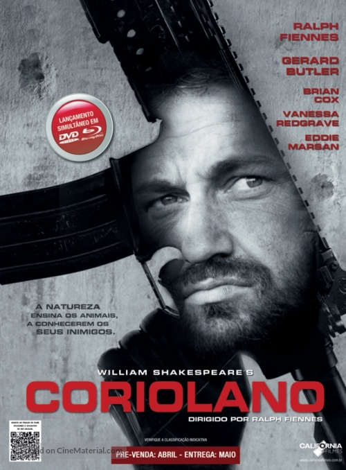 Coriolanus - Brazilian Video release movie poster