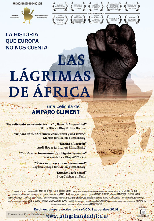 Las L&aacute;grimas de &Aacute;frica - Spanish Movie Poster