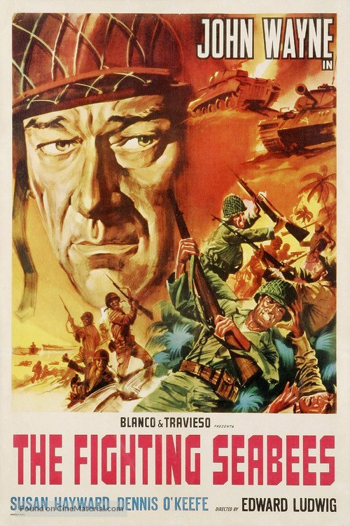 The Fighting Seabees - Italian Movie Poster