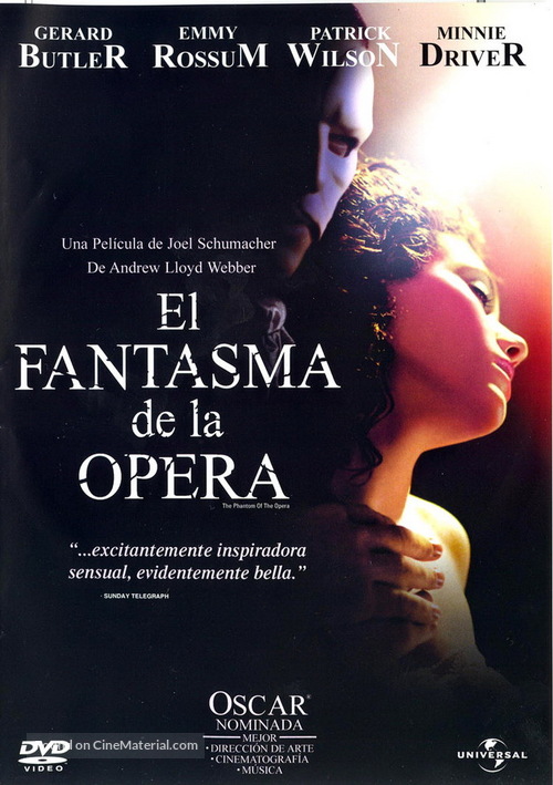 The Phantom Of The Opera - Spanish DVD movie cover