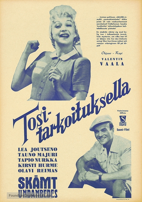 Tositarkoituksella - Finnish Movie Poster